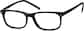 Angle view of Rectangle Glasses 635521 in Black thumbnail