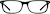 Front view of Rectangle Glasses 635521 in Black thumbnail