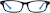 Front view of Kids’ Rectangle Glasses 636216 in Blue thumbnail