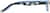 Side view of Kids’ Rectangle Glasses 636216 in Blue thumbnail