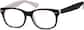 Angle view of Kids’ Rectangle Glasses 636321 in Black thumbnail