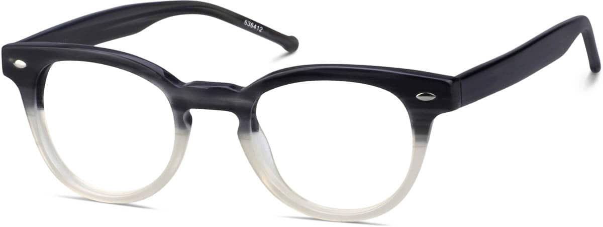 Angle view of Round Glasses 636412 in Gray