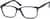 Angle view of Rectangle Glasses 636524 in Blue thumbnail