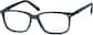 Angle view of Rectangle Glasses 636524 in Blue thumbnail