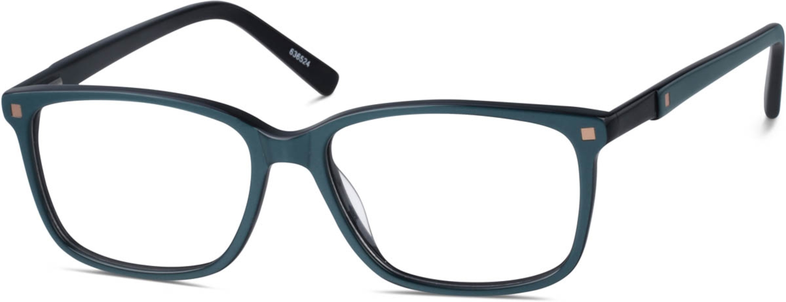 Zenni Rectangle Prescription Glasses Blue Plastic Full Rim Frame