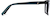 Side view of Rectangle Glasses 636524 in Blue thumbnail