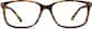 Front view of Rectangle Glasses 636525 in Tortoiseshell thumbnail