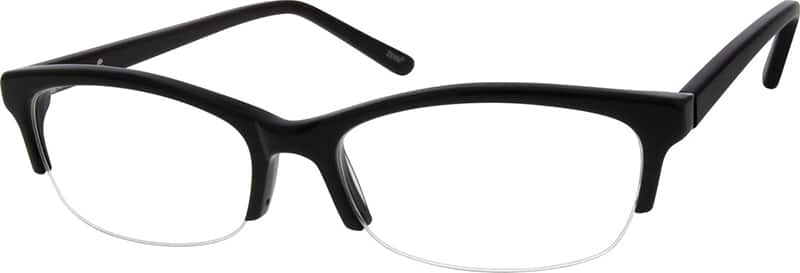 Angle view of Rectangle Glasses 636821 in Black