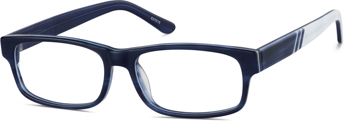 Blue Rectangle Glasses #637016