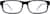 Front view of Rectangle Glasses 637021 in Black thumbnail