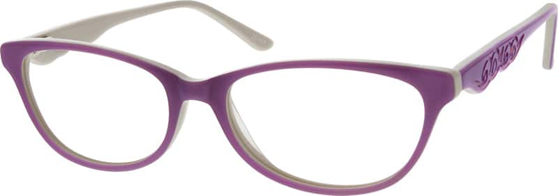 Angle view of Cat-Eye Glasses 638217 in Purple