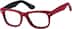 Square Glasses 638718 in Red