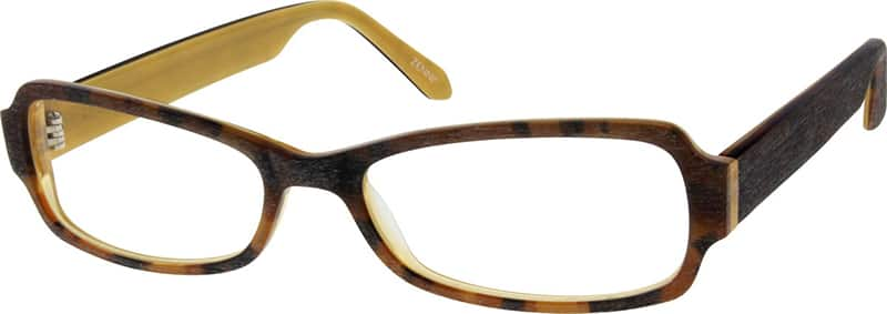 Angle view of Rectangle Glasses 639625 in Tortoiseshell