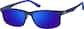 Angle view of Polarized Rectangle Magnetic Clip-on Glasses 640416 in Blue thumbnail
