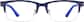 Front view without clip-on of Polarized Rectangle Magnetic Clip-on Glasses 640416 in Blue thumbnail