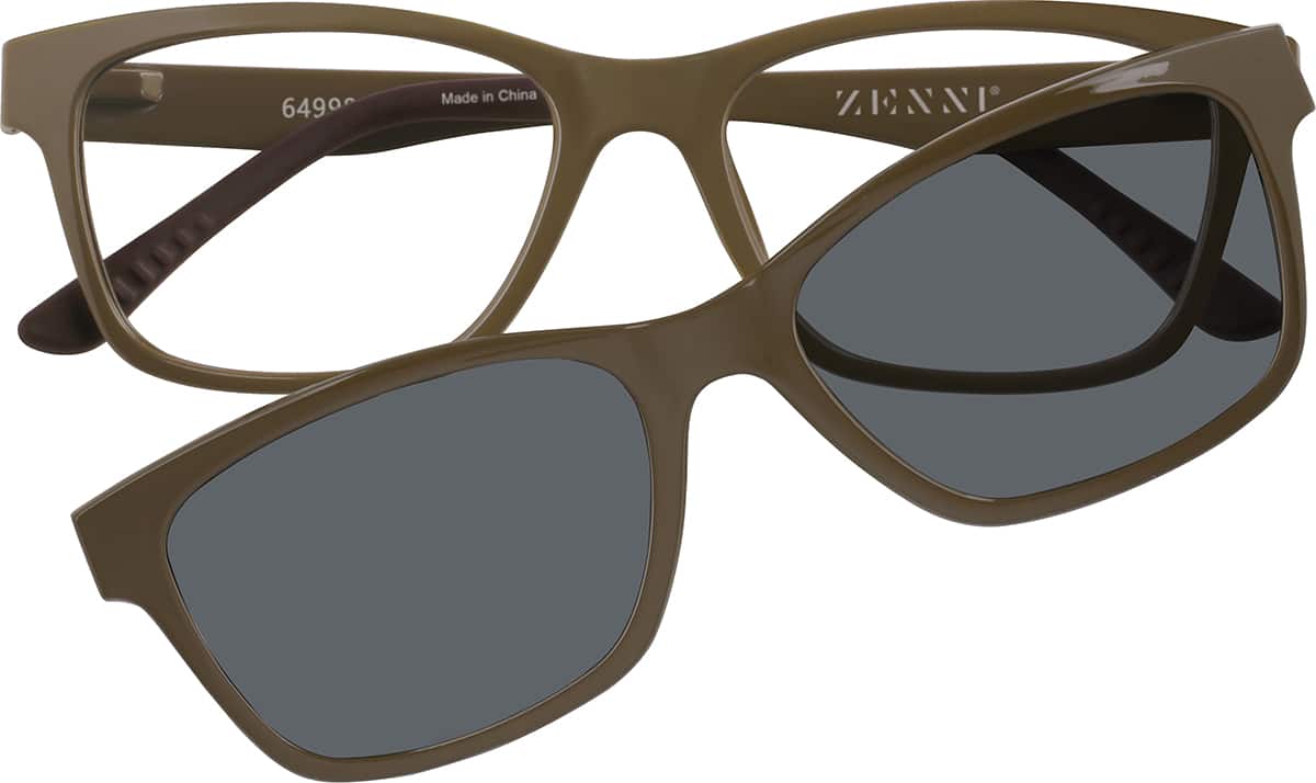 Purple Rectangle Magnetic Snap-On Set #6499817 | Zenni Optical