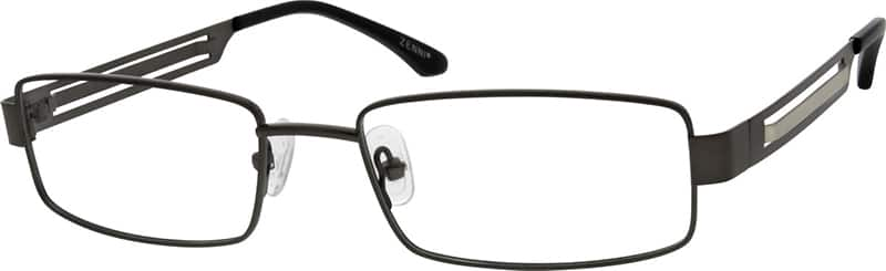 Angle view of Rectangle Glasses 650312 in Gray