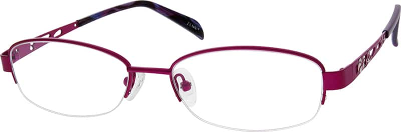 Angle view of Oval Glasses 650717 in Purple