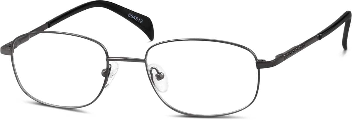 Angle view of Rectangle Glasses 654512 in Gray