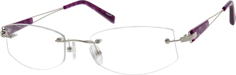 Zenni Rimless Silver Rimless Glasses #655411 | Zenni Optical