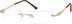 Rimless Glasses 655614 in Gold