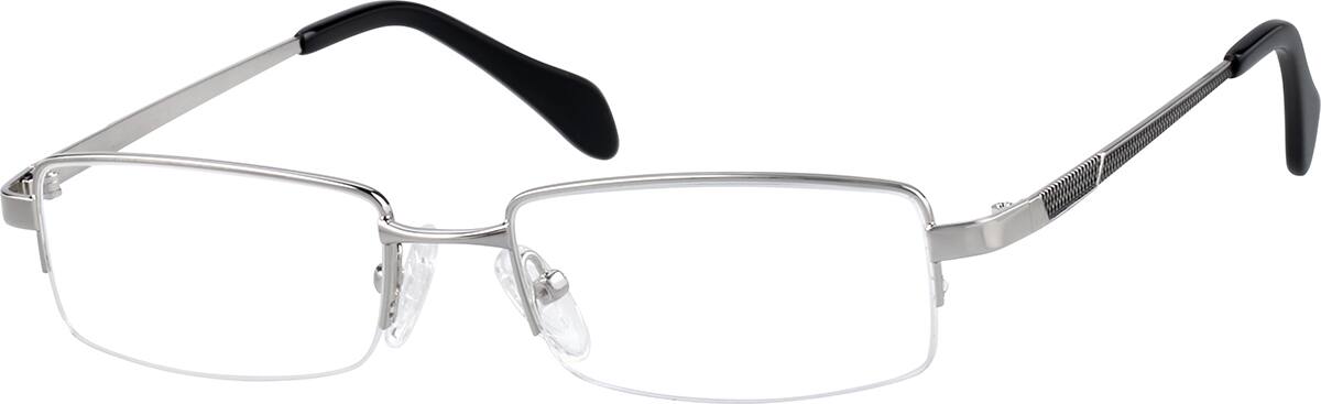 Silver Rectangle Glasses #656111 | Zenni Optical