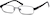 Angle view of Kids’ Rectangle Glasses 657021 in Black thumbnail
