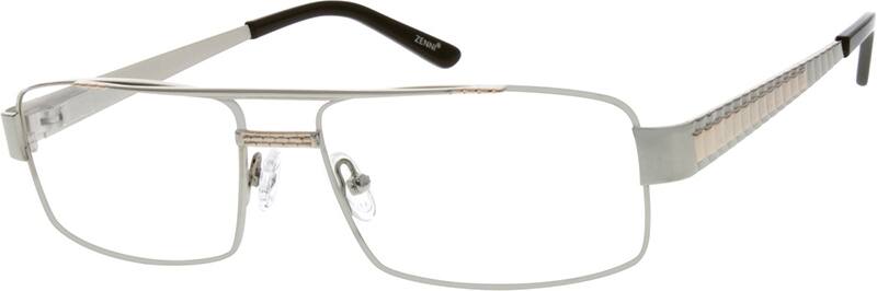 Silver Rectangle Glasses #658711 | Zenni Optical