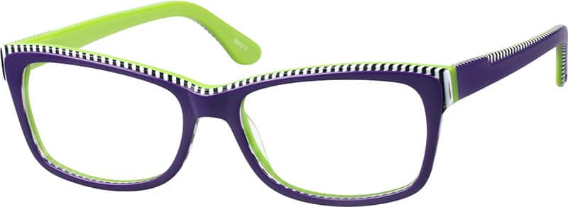 Angle view of Cat-Eye Glasses 660217 in Purple