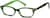 Angle view of Kids’ Rectangle Glasses 660824 in Green thumbnail