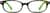 Front view of Kids’ Rectangle Glasses 660824 in Green thumbnail