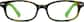 Front view of Kids’ Rectangle Glasses 660824 in Green thumbnail