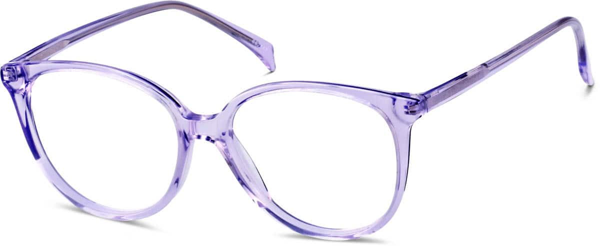 Angle view of Round Glasses 662817 in Purple