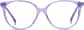 Front view of Round Glasses 662817 in Purple thumbnail