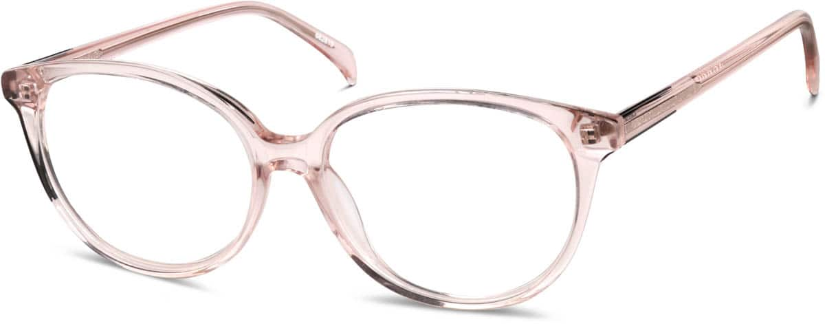 Angle view of Round Glasses 662819 in Pink