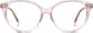 Front view of Round Glasses 662819 in Pink thumbnail