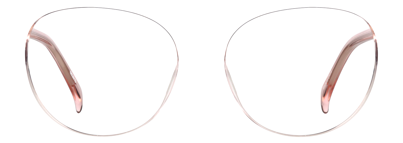 Front view of Round Glasses 662819 in Pink