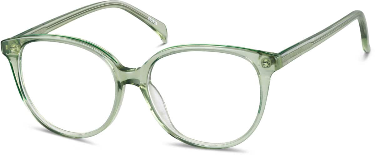 Angle view of Round Glasses 662824 in Green