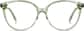 Front view of Round Glasses 662824 in Green thumbnail