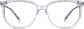 Front view of Square Glasses 662916 in Mist/Blue thumbnail