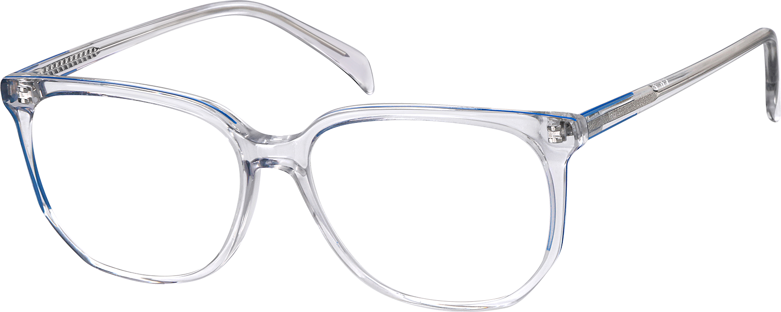 Angle view of Square Glasses 662916 in Mist/Blue