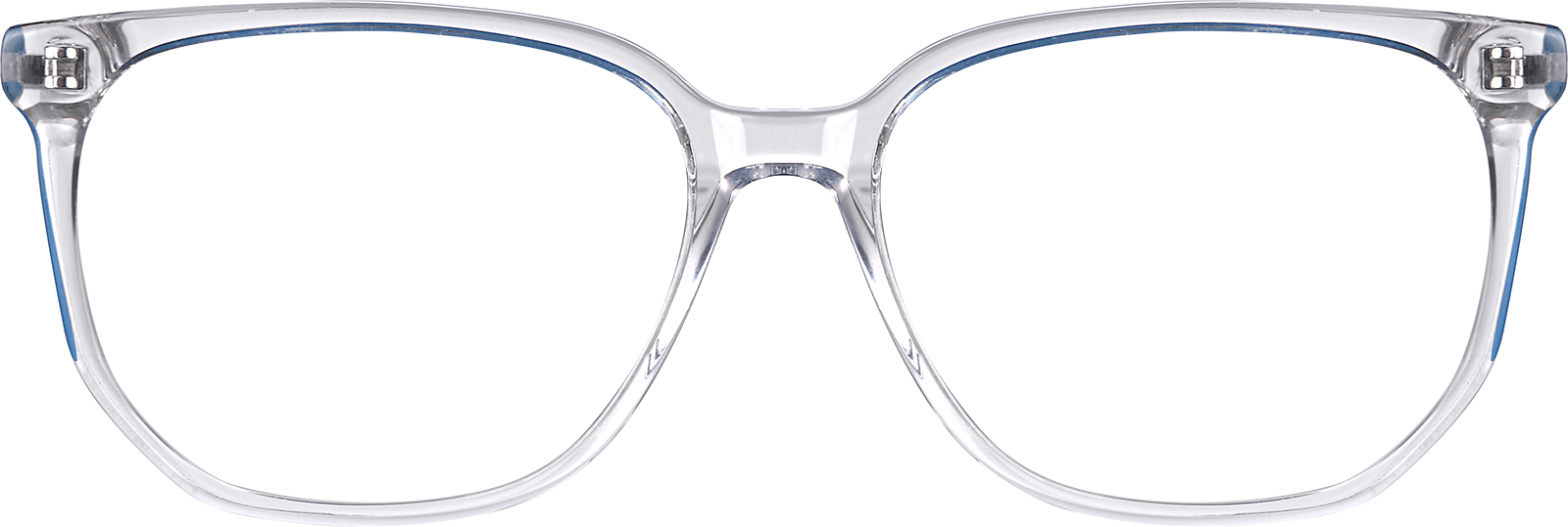 Front view of Square Glasses 662916 in Mist/Blue