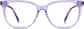 Front view of Square Glasses 662917 in Purple thumbnail