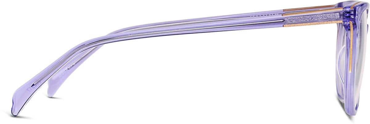 Side view of Square Glasses 662917 in Purple