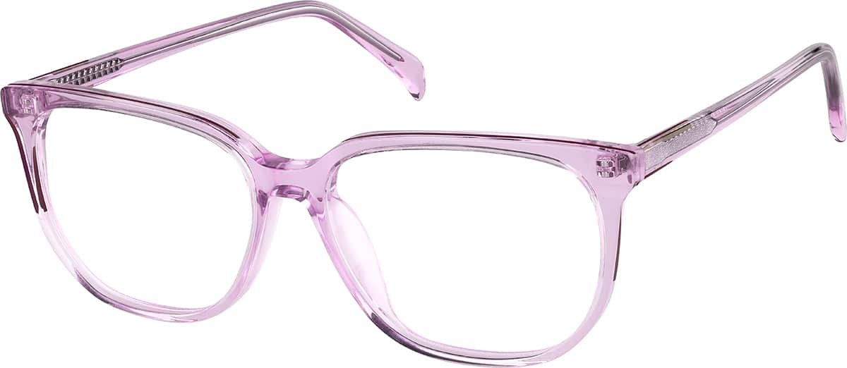 Angle view of Square Glasses 662919 in Pink