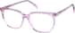 Angle view of Square Glasses 662919 in Pink thumbnail