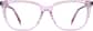 Front view of Square Glasses 662919 in Pink thumbnail