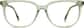 Front view of Square Glasses 662924 in Green thumbnail