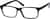 Angle view of Rectangle Glasses 663621 in Black thumbnail