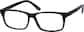 Angle view of Rectangle Glasses 663621 in Black thumbnail